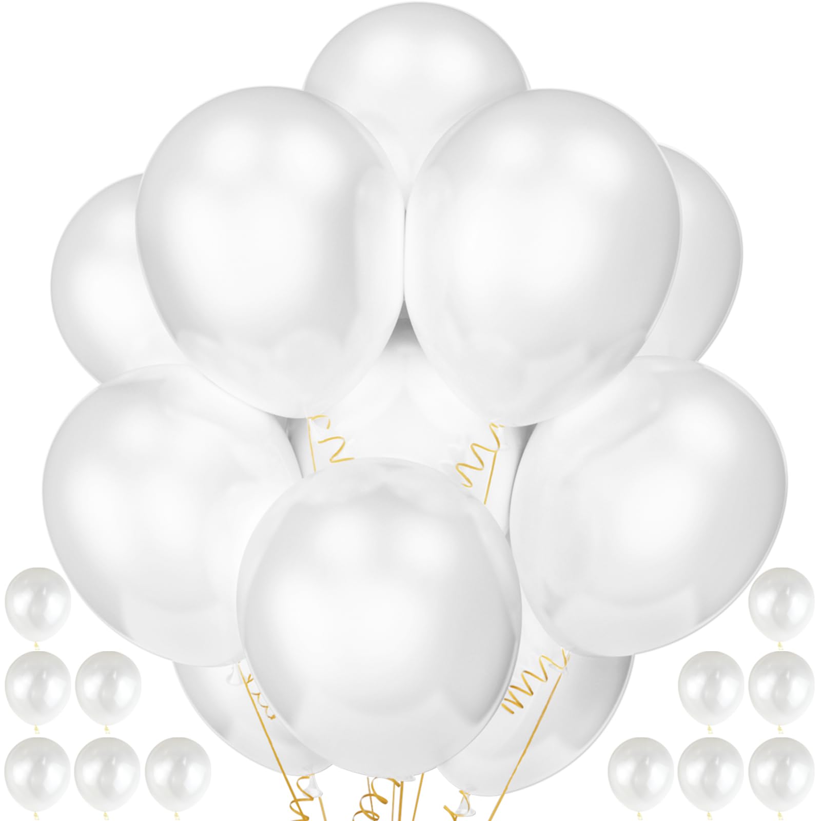 Amazon.com: 120 Pack Pearl White Balloons, Bright 12 inch Royal